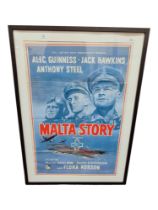 BRIAN DESMOND HURST COLLECTION - 'MALTA STORY' (1953) MOVIE POSTER.