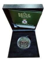 3 X CASED COINS - BATTLE OF BRITAIN MEMORIAL FLIGHT 60TH ANNIVERSARY PROOF £5 COIN, GOLDEN JUBILEE