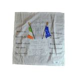 REPUBLICAN PRISON ART HANDKERCHIEF SIGNED JOE, K, DERRY 97'