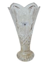 WATERFORD CRYSTAL VASE - 30 CM TALL