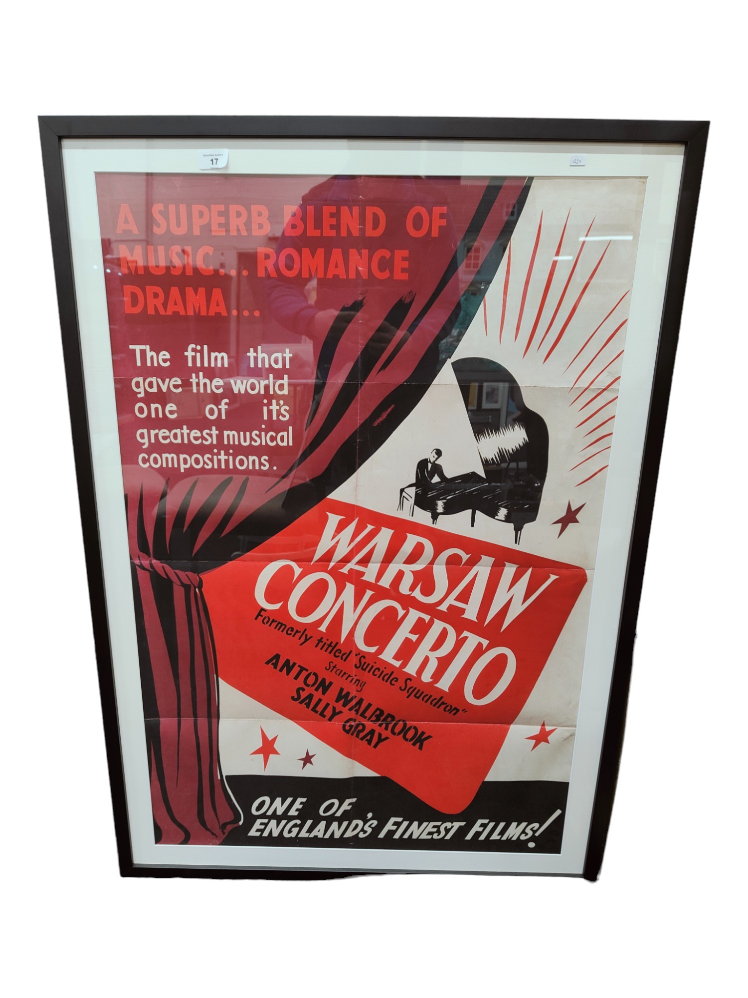 BRIAN DESMOND HURST COLLECTION - 'WARSAW CONCERTO' MOVIE POSTER .