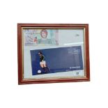 FRAMED GEORGE BEST £5 NOTE