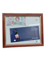 FRAMED GEORGE BEST £5 NOTE