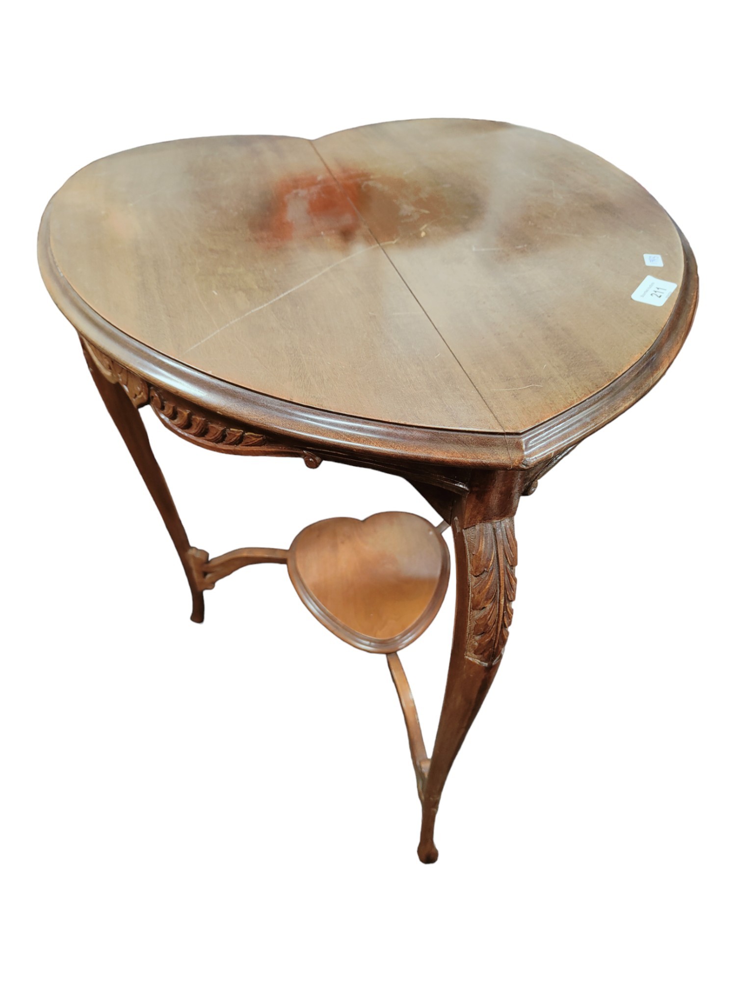 EDWARDIAN HEART SHAPED TABLE