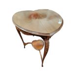 EDWARDIAN HEART SHAPED TABLE