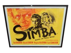 BRIAN DESMOND HURST COLLECTION - 'SIMBA' (1955) MOVIE POSTER