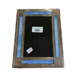 SILVER & STAINED GLASS PHOTO FRAME 21CM X 16CM