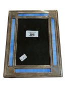 SILVER & STAINED GLASS PHOTO FRAME 21CM X 16CM