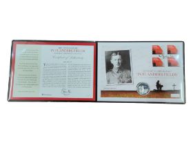 CENTENARY OF JOHN McCRAES 'IN FLANDERS FIELDS' SILVER COMMEMORATIVE COIN COVER