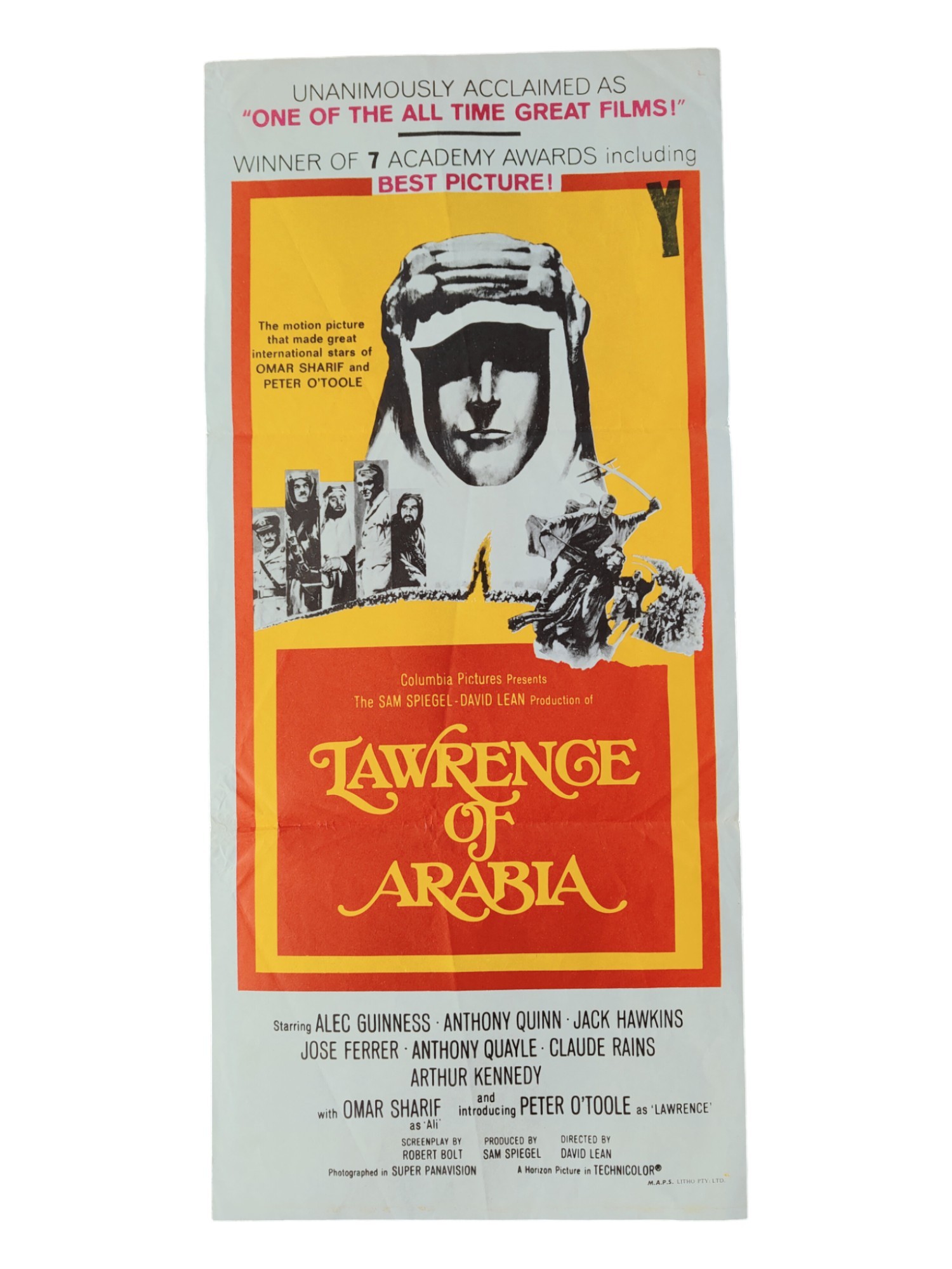 BRIAN DESMOND HURST COLLECTION - ORIGINAL LAWRENCE OF ARABIA CAMPAIGN BOOKPOSTER