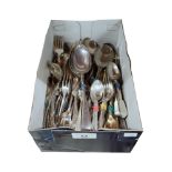 BOX OF SILVER PLATED/EPNS CUTLERY