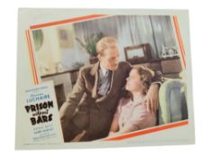 BRIAN DESMOND HURST COLLECTION - 1 X MOVIE LOBBY CARDS - 'PRISON WITHOUT BARS'