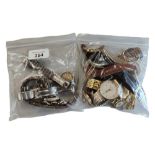 2 X BAG OF MIXED WATCHES TO INCLUDE SEIKO ETC