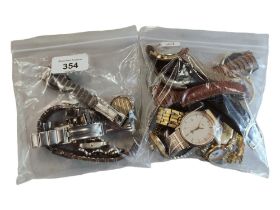 2 X BAG OF MIXED WATCHES TO INCLUDE SEIKO ETC