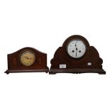 2 EDWARDIAN INLAID CLOCKS