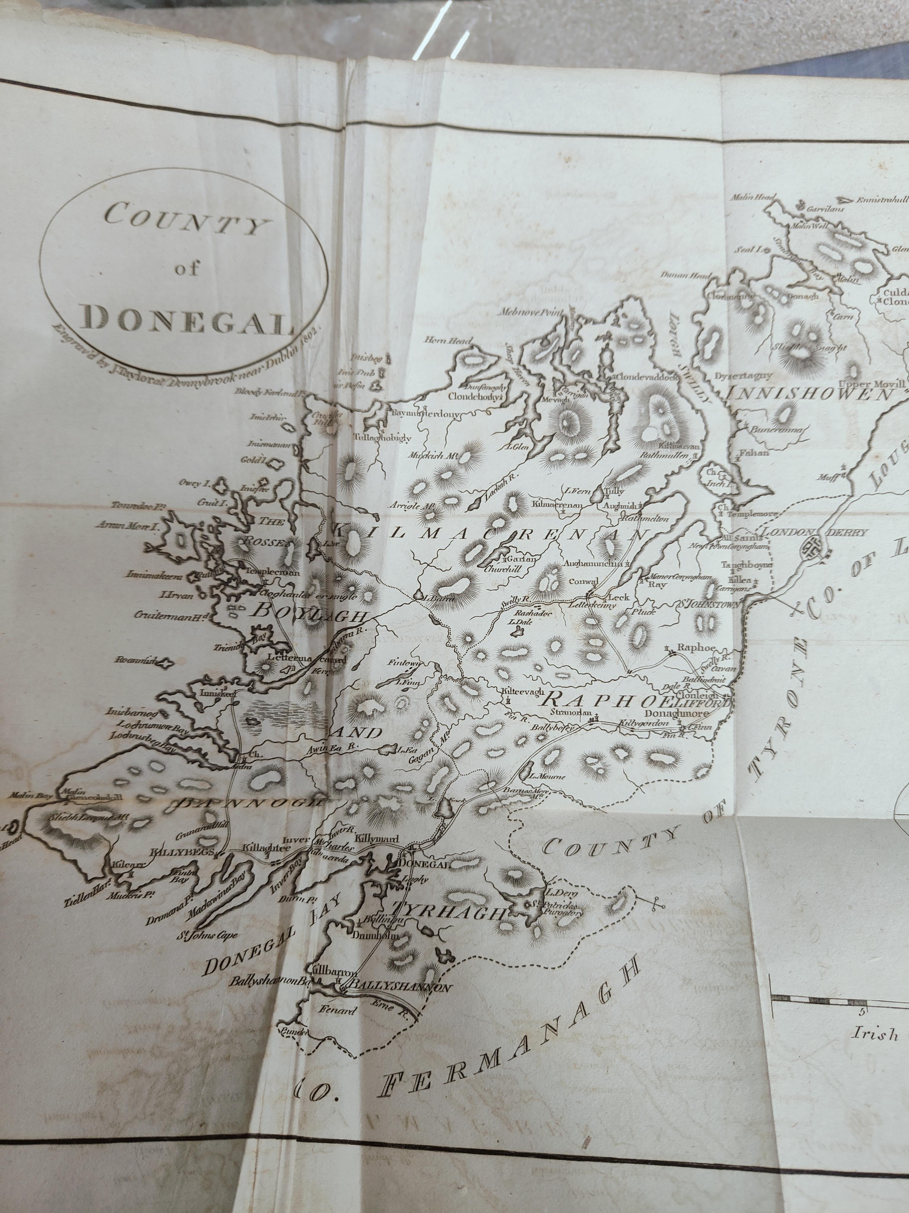 RARE ANTIQUE IRISH BOOK: SURVEYS OF DONEGAL AND TYRONE 1802 - Image 2 of 7