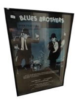COPY OF FRAMED BLUES BROTHERS POSTER