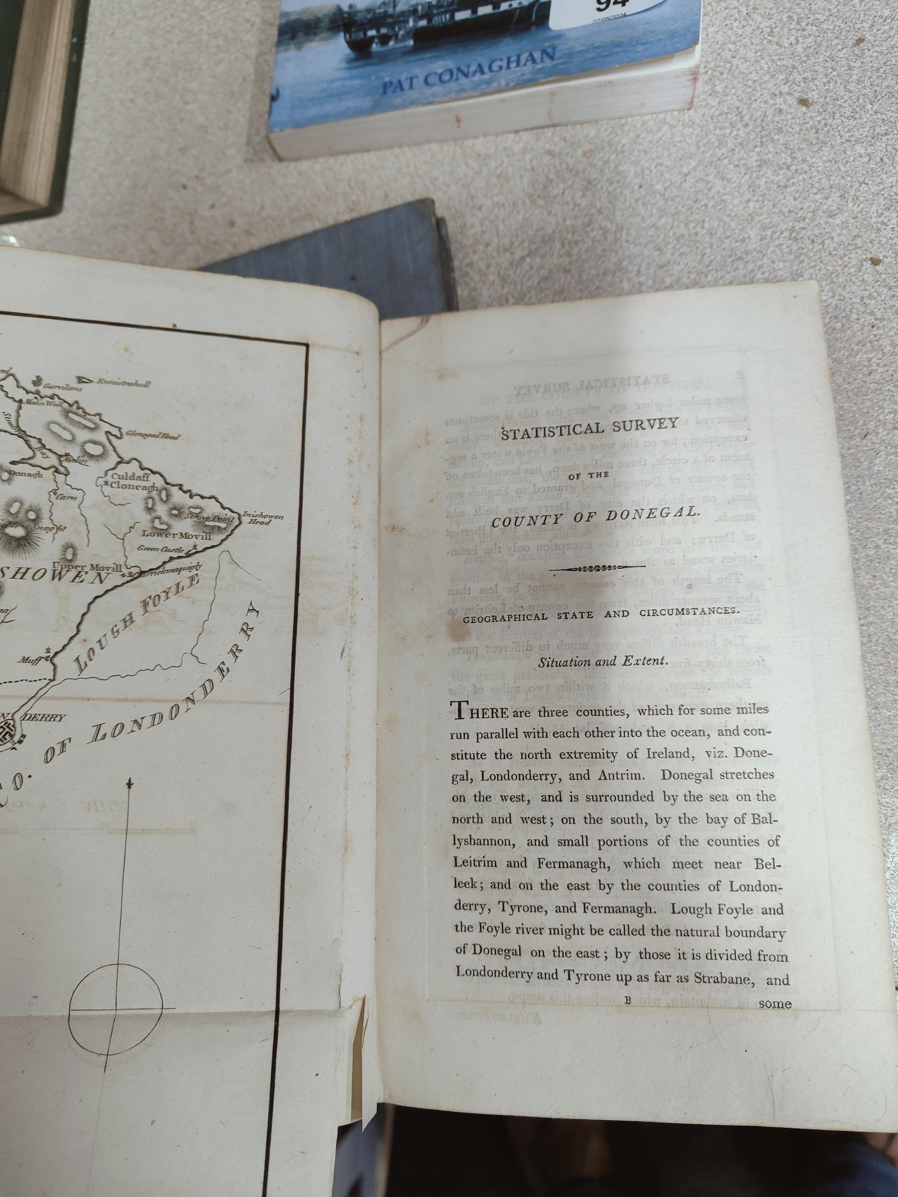RARE ANTIQUE IRISH BOOK: SURVEYS OF DONEGAL AND TYRONE 1802 - Image 3 of 7