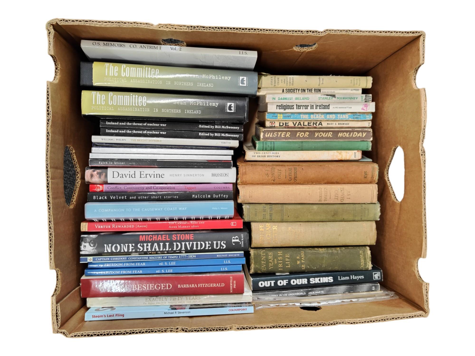 BOX OF IRISH BOOKS