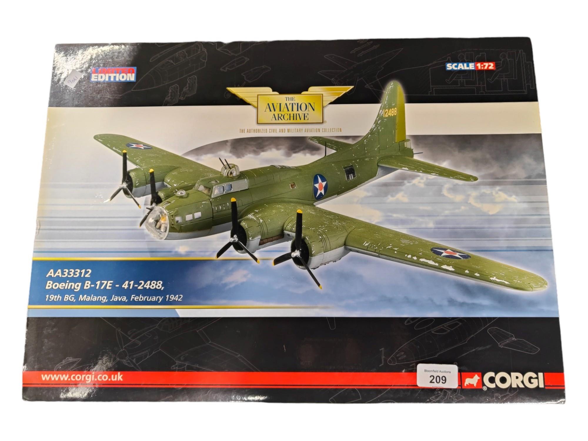 CORGI LIMITED EDITION BOEING B-17E