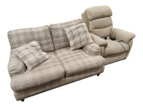 2 SEATER SOFA & RECLINER CHAIR