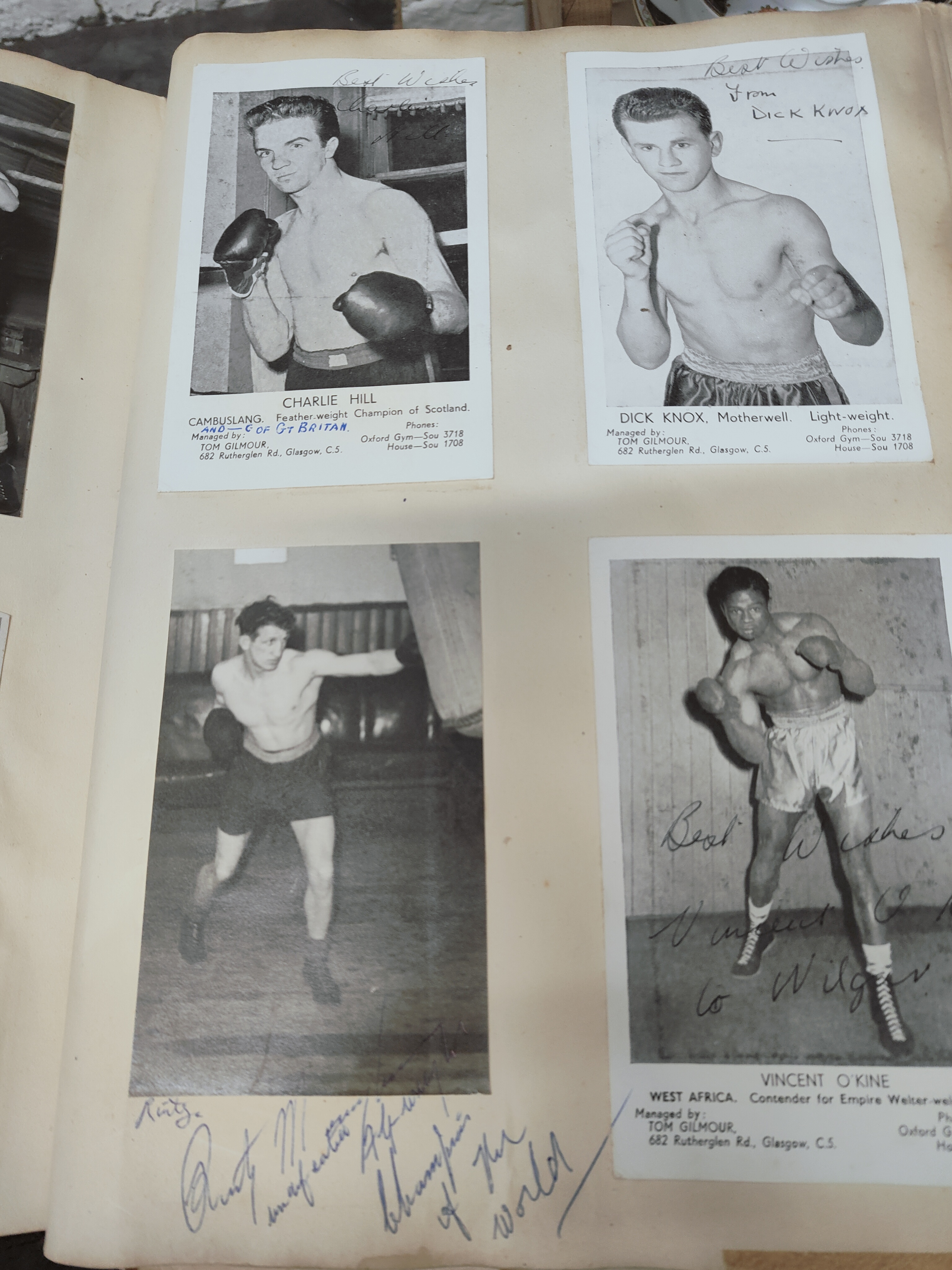 5 BOXING SCRAP BOOKS - LARGE QUANTITY OF NEWSPAPER CLIPPINGS, PHOTOGRAPHS & AUTOGRAPHS ETC - Image 5 of 20