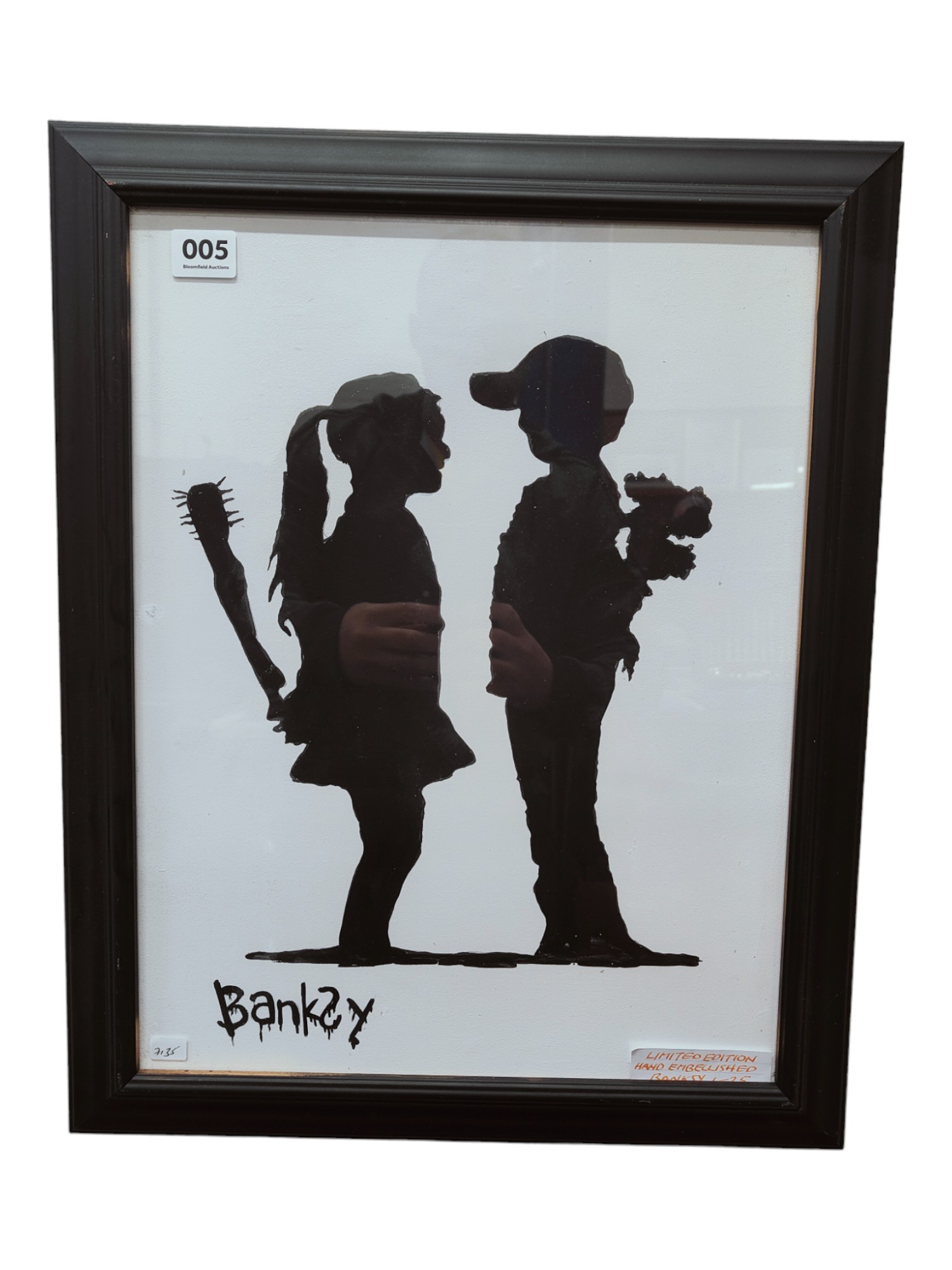 LTD EDITION HAND EMBELLISHED BANKSY