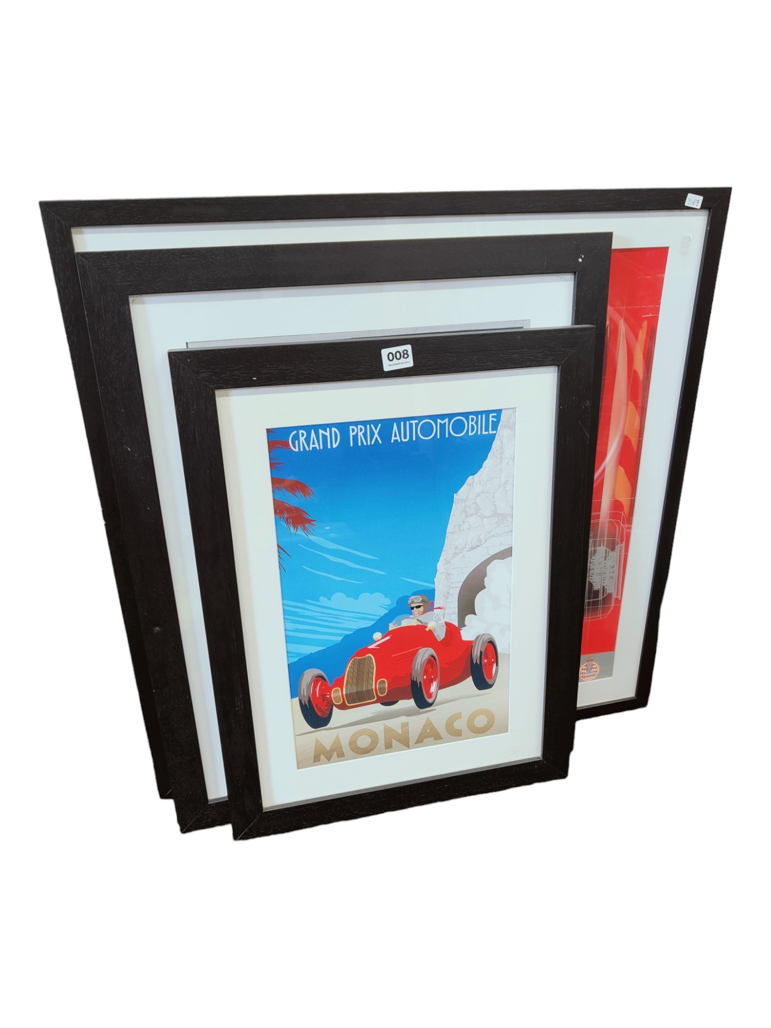 3 GRAND PRIX FRAMED POSTERS