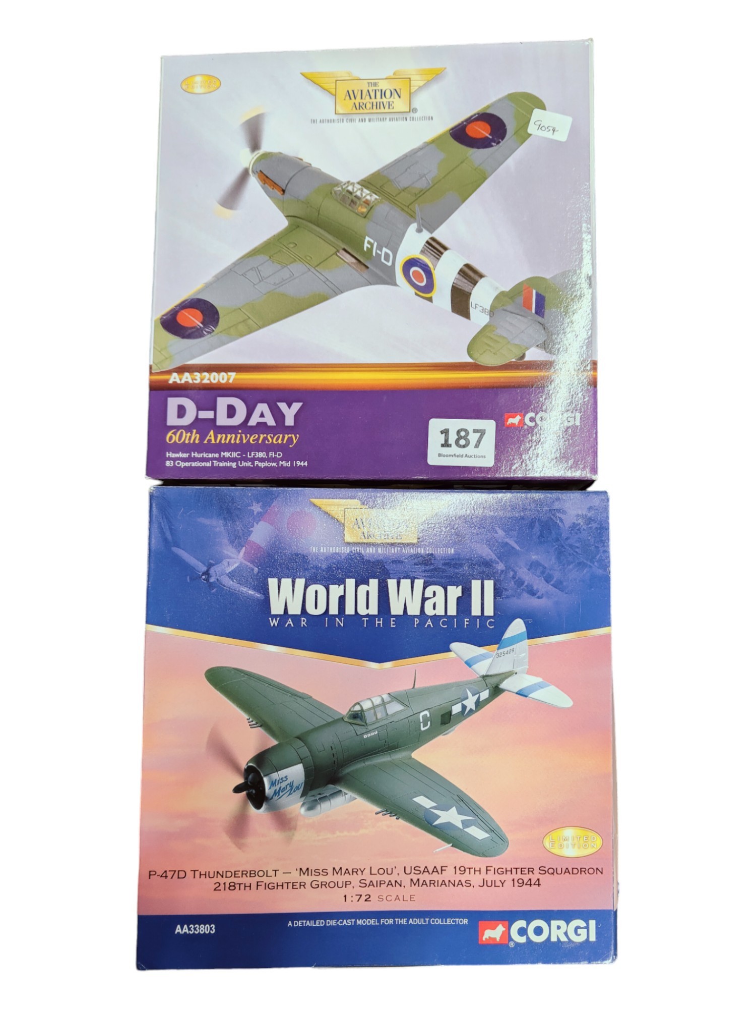 2 CORGI PLANES: D-DAY 60TH ANNIVERSARY & THUNDERBOLT