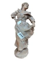 OLD TERRACOTTA LADY FIGURE