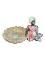 CONTINENTAL GILDED DISH FIGURE