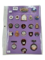 SHEET OF BLACK PRECEPTORY BADGES