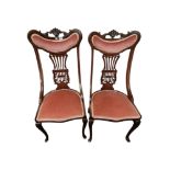 PAIR OF VICTORIAN PARLOUR CHAIRS