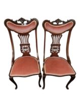PAIR OF VICTORIAN PARLOUR CHAIRS