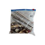BAG OF COSTUME JEWELLERY TO INC. NURSES WATCH & SILVER HANDLED BUTTON HOOK