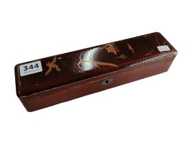 ANTIQUE ORIENTAL LACQUERED PEN BOX