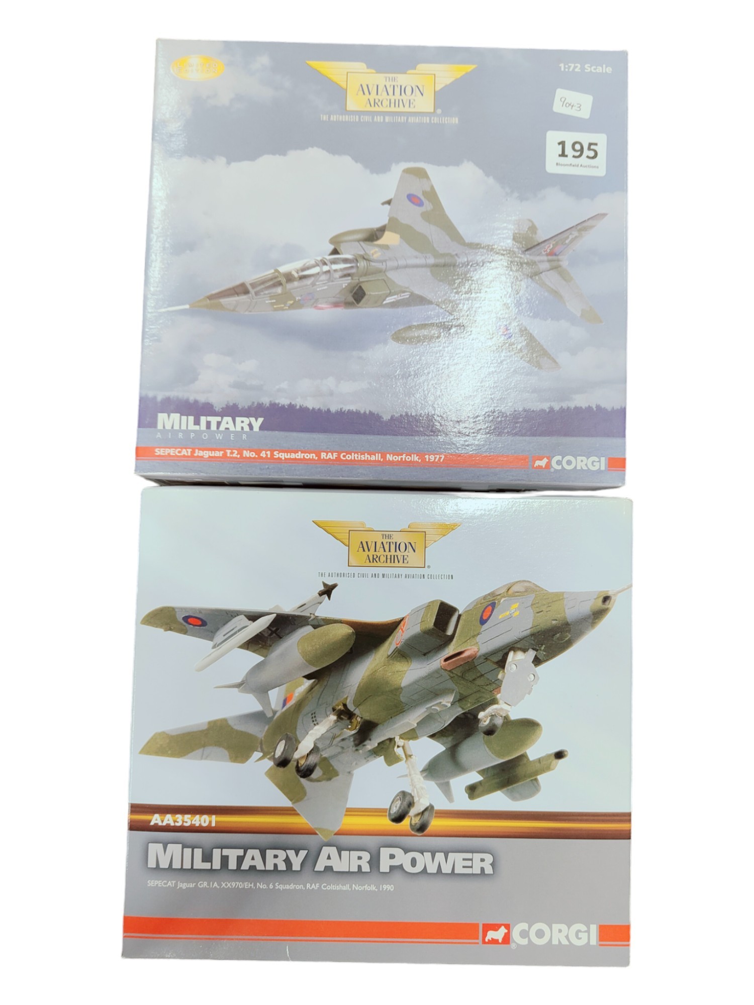 2 CORGI PLANES: JAGUAR 41 SQUADRON & SEPECAT NO.6 SQUADRON