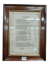 SUPERB ORIGINAL GEORGIAN SAMPLER DATED 1800 - THE ROSE 31CM X 21CM