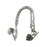 SILVER HEART CRYSTAL CHAIN