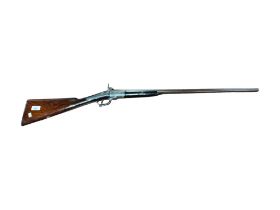 J. SQUIRES SINGLE BARREL PERCUSSION PINFIRE SHOTGUN. UNDER LEVER BREAK. CLEAN BORE. J.SQUIRES