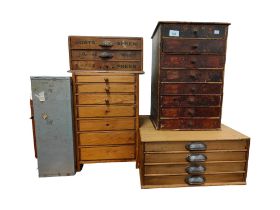 5 WATCH MAKER'S CABINETS