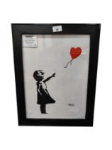 BANKSY LTD EDITION HAND EMBELLISHED REPRODUCTION