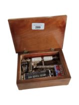 WOODEN BOX - SHAVING AND OTHER ITEMS