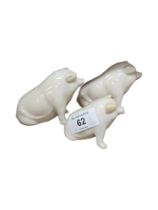 3 X BELLEEK PIGS