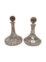 2 EDINBURGH CRYSTAL SHIPS DECANTERS