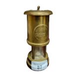 SAMLL BRASS MINORS LAMP 12CM