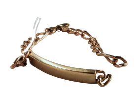 9 CARAT GOLD BRACELET FOR SCRAP - 7 GRAMS