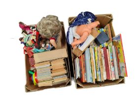 2 BOXES OF CHILDREN'S BOOKS AND TOYS