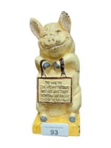 HEAVY CAST IRON MONEYBOX "THE WISE PIG"