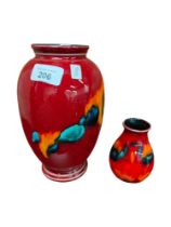 2 POOLE POTTERY VASES 1 LARGE 1 SMALL